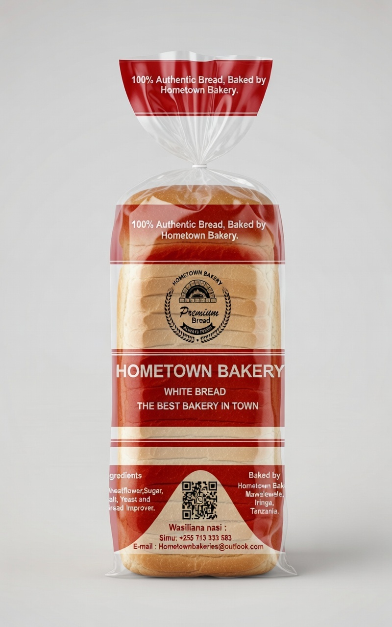 Hometown Bakery White Bread packaging